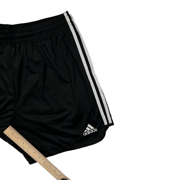 adidas Shorts Men's 3-Stripe Embroidered Pull-On Athletic Black White XL - Picture 4 of 9
